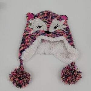 Colorful Knit Animal Earflap Hat for Kids